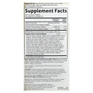 Garden of Life My Kind Organics Cálcio Vegetal Orgânico 90 Comprimidos Veganos