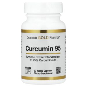 California Gold Nutrition Curcumina 95 30 Cápsulas Vegetais (500 mg por Cápsula)