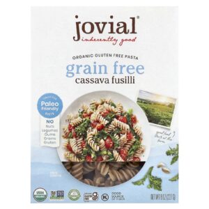 Jovial Massa Orgânica sem Grãos Fusilli de Mandioca 227 g (8 oz)