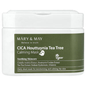 Mary & May Máscara Calmante de Beleza da Árvore do Chá CICA Houttuynia 30 folhas 400 g (141 oz)