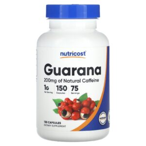 Nutricost Guaraná 150 Cápsulas (500 mg por Cápsula)