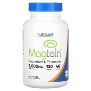 Nutricost Magtein® L-treonato de Magnésio 120 Cápsulas (666 mg por Cápsula)