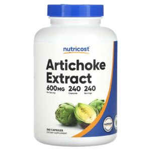 Nutricost Extrato de Alcachofra 600 mg 240 Cápsulas