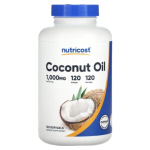Nutricost Óleo de Coco 1.000 mg 120 Cápsulas Softgel