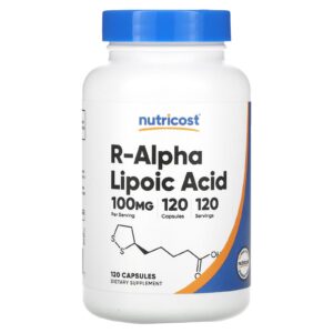 Nutricost Ácido R-alfa-lipoico 100 mg 120 cápsulas