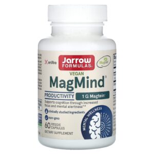 Jarrow Formulas Vegan MagMind Produtividade 60 Cápsulas Vegetais