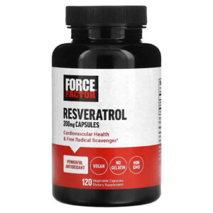 Force Factor Resveratrol 200 mg 120 Cápsulas Vegetais