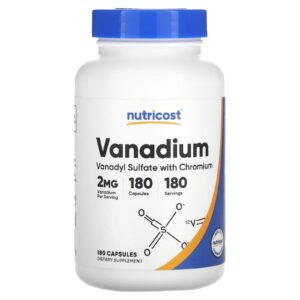 Nutricost Vanádio 2 mg 180 Cápsulas