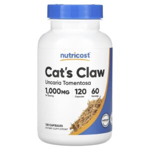 Nutricost Unha-de-gato 120 Cápsulas (500 mg por Cápsula)