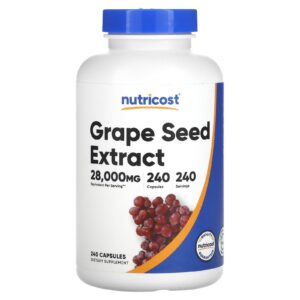 Nutricost Extrato da Semente de Uva 28.000 mg 240 Cápsulas