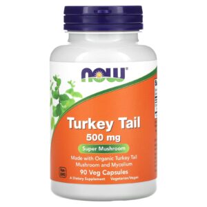 NOW Foods Turkey Tail 500 mg 90 Cápsulas Vegetais