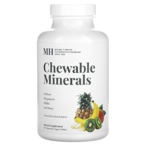 Michaels Health Minerais Mastigáveis Ponche de Frutas Naturais 90 Bolachas Veganas Mastigáveis