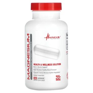 Metabolic Nutrition Magnésio Fórmula de Potência Máxima 650 mg 90 Cápsulas
