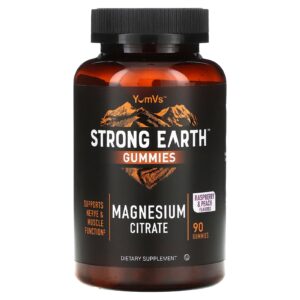 YumVs Gomas de Terra Forte Citrato de Magnésio Framboesa e Pêssego 90 Gomas