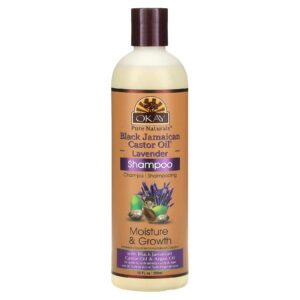 Okay Pure Naturals Óleo de Rícino Jamaicano Preto Shampoo Lavanda 355 ml (12 fl oz)
