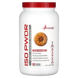 Metabolic Nutrition ISOpwdr Isolado de Proteína Whey Biscoito de Manteiga de Nozes 690 g (152 lbs)