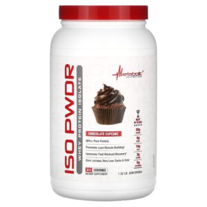 Metabolic Nutrition ISOpwdr Isolado de Proteína Whey Cupcake de Chocolate 690 g (152 lb)