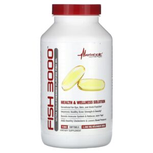 Metabolic Nutrition Fish 3000 180 Cápsulas Softgel (1.000 mg por Cápsula Softgel)
