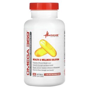 Metabolic Nutrition Ômega 369 90 Cápsulas Softgel (1.200 mg por Cápsula Softgel)