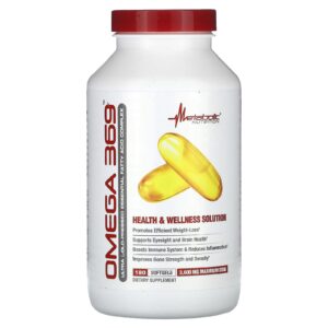 Metabolic Nutrition Ômega 369 180 Cápsulas Softgel (1.200 mg por Cápsula Softgel)