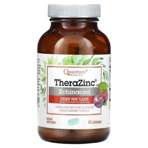 Quantum Health TheraZinc Echinacea Cereja Menta 60 Pastilhas