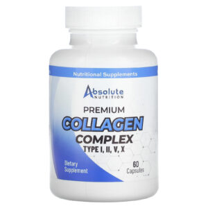 Absolute Nutrition Complexo de Colágeno Premium Tipo I II V X 60 Cápsulas