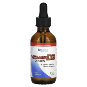 Absolute Nutrition Vitamina D3 em Gotas 5.000 UI 60 ml (2 fl oz)