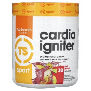 Top Secret Nutrition Desportivo Cardioinflamador Melhorador de Desempenho de Nível Profissional Ponche de Frutas 180 g (635 oz)