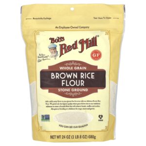 Bobs Red Mill Farinha de Arroz Integral Grãos Integrais 680 g (24 oz)