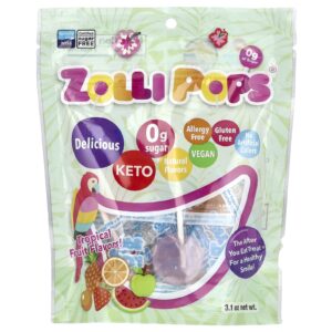 Zollipops Original Clean Teeth Candy® Sabores de Frutas Tropicais 31 oz