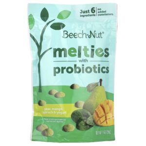 Beech-Nut Misturas com Probióticos A partir de 8 Meses Pera Manga Espinafre e Iogurte 28 g (1 oz)