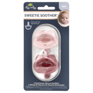 itzy ritzy Sweetie Soother™ Chupetas de Silicone de Grau Alimentício 0+ meses Estilo Laço 2 Unidades