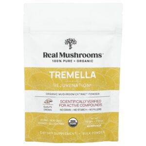 Real Mushrooms Tremella Extrato de Cogumelo Orgânico em Pó 60 g (212 oz)