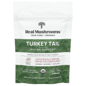 Real Mushrooms Cauda de Peru Extrato de Cogumelo Orgânico em Pó 45 g (159 oz)