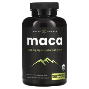 NutraChamps Maca-Peruana Orgânica 180 Cápsulas