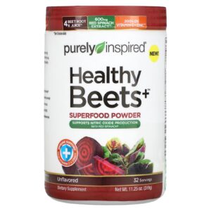 Purely Inspired Healthy Beets+ Superalimento em Pó Sem Sabor 319 g (1125 oz)