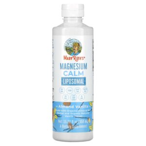 MaryRuths Magnesium Calm Liposomal Amêndoa e Baunilha 450 ml (1522 fl oz)