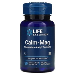 Life Extension Calm-Mag Acetil Taurinato de Magnésio 30 Cápsulas Vegetarianas