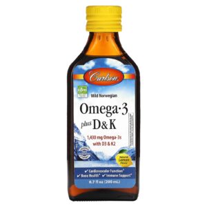 Carlson Ômega 3 mais D&K Limão Natural 1.430 mg 200 ml (67 fl oz)