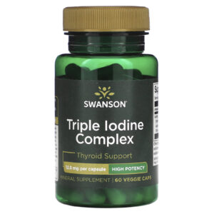 Swanson Complexo de Iodo Triplo Alta Potência 125 mg 60 Cápsulas Vegetais