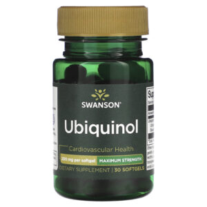 Swanson Ubiquinol Força Máxima 200 mg 30 Cápsulas Softgel
