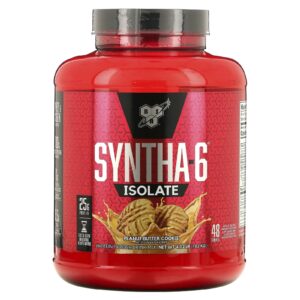 BSN Syntha-6 Isolate Mistura em Pó para Bebida de Proteína Biscoito de Manteiga de Amendoim 182 kg (402 lb)