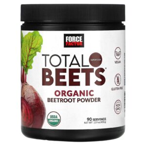 Force Factor Total Beets® Beterraba em Pó Orgânica 450 g (159 oz)