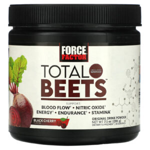 Force Factor Total Beets™ Bebida Original em Pó Cereja Preta 201 g (71 oz)