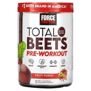 Force Factor Total Beets® Pré-treino Ponche de Frutas 354 g (125 oz)