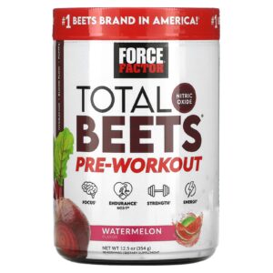Force Factor Total Beets® Pré-treino Melancia 354 g (125 oz)