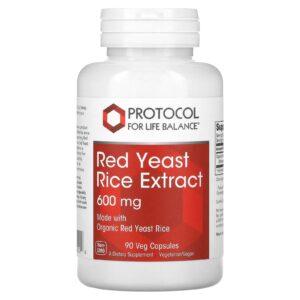 Protocol for Life Balance Extrato de Arroz de Fermento Vermelho 600 mg 90 Cápsulas Vegetais