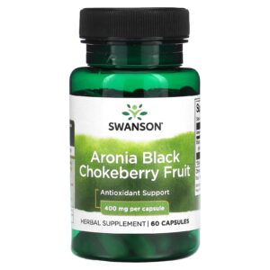 Swanson Fruta Aronia Black Chokeberry 400 mg 60 Cápsulas
