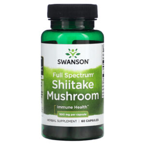 Swanson Cogumelo Shiitake Full Spectrum 500 mg 60 Cápsulas