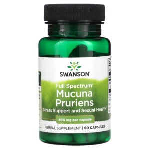 Swanson Full Spectrum Mucuna Pruriens 400 mg 60 Cápsulas
